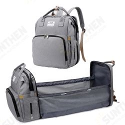 2 IN 1 Foldable Diaper Bag Large Capacity Baby Crib Backpack Nappy Mummy Bags For Mom Outdoors Travel 2 IN 1 Foldable Diaper Bag Large Capacity Baby Crib Backpack Nappy Mummy Bags For Mom Outdoors Travel