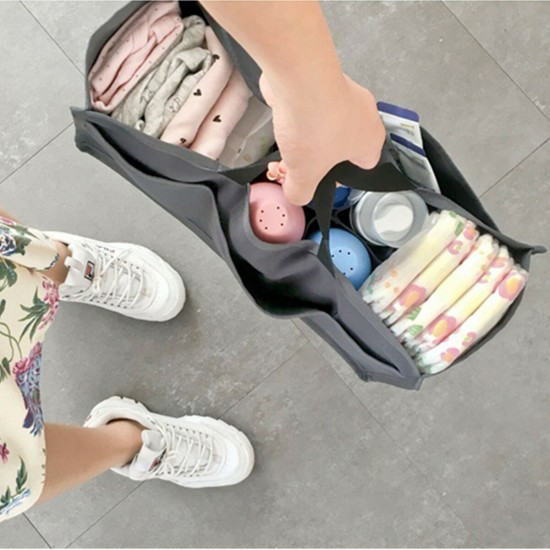 2 Pcs Nylon Baby Diaper Bag Set Camping Travel Mummy Bag Portable Women Shoulder Bag Handbag
