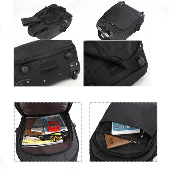 20 inch Wheeled Laptop Trolley Traveling Suitcase Luggage Bag Portable Men Backpack Women Rucksack