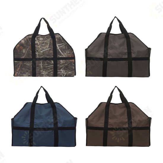 210D Oxford Cloth Firewood Carrier Bag Wood Holder Storage Bag Tote Organizer Outdoor Camping Picnic BBQ