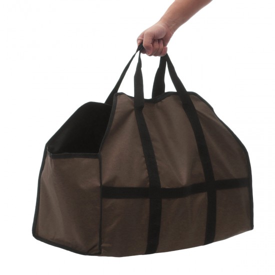 210D Oxford Cloth Firewood Carrier Bag Wood Holder Storage Bag Tote Organizer Outdoor Camping Picnic BBQ