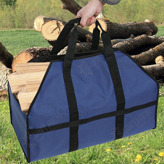 210D Oxford Cloth Firewood Carrier Bag Wood Holder Storage Bag Tote Organizer Outdoor Camping Picnic BBQ