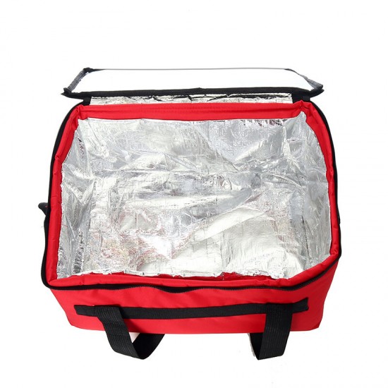 21/47L Thicken Insulated Bag Insulated Hot Food Pizza Takeaway Bag Waterproo Shoulder Bag