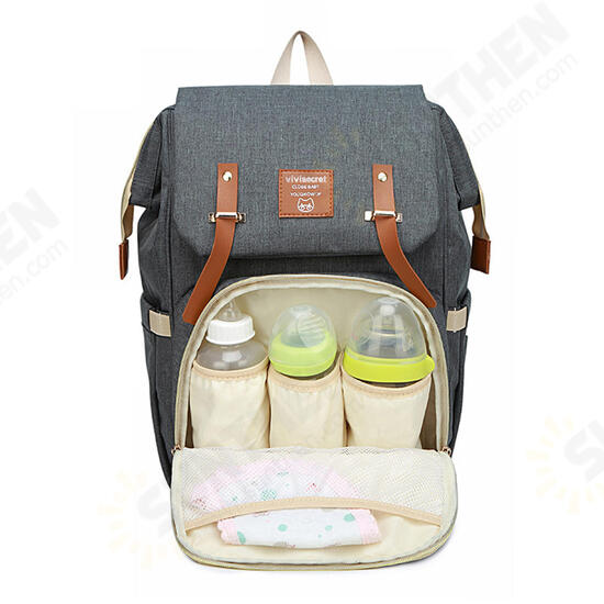 21L USB Mummy Backpack Waterproof Baby Nappy Diaper Bag Shoulder Handbag Outdoor Travel