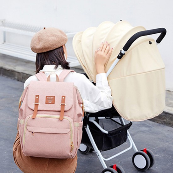 21L USB Mummy Backpack Waterproof Baby Nappy Diaper Bag Shoulder Handbag Outdoor Travel