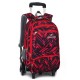 25L Teenager 6 Wheels Detachable Travel Trolley Luggage Backpack Student School Bag