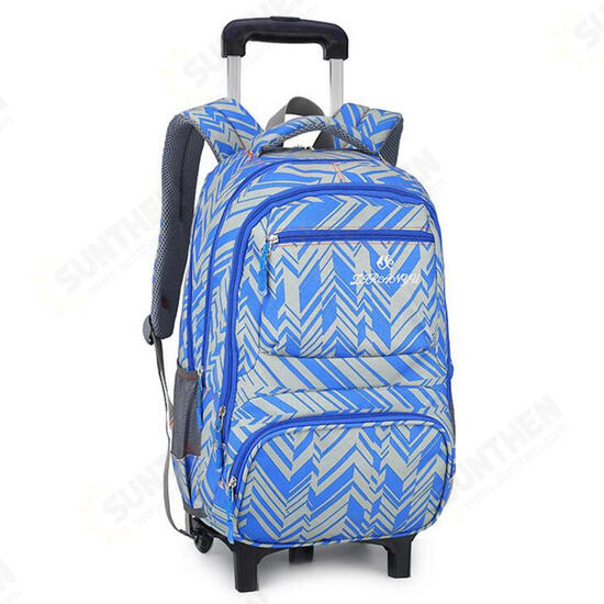 25L Teenager 6 Wheels Detachable Travel Trolley Luggage Backpack Student School Bag