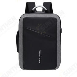 26L Oxford Cloth USB School Backpack Waterproof 15inch Laptop Bag Travel Business Bag