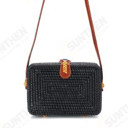 2L Straw Bag Rattan Woven Crossbody Beach Bag Handbag Outdoor Travel 2L Straw Bag Rattan Woven Crossbody Beach Bag Handbag Outdoor Travel