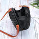 2L Straw Bag Rattan Woven Crossbody Beach Bag Handbag Outdoor Travel