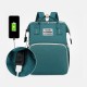 3 IN 1 Diaper Bag & Baby Crib Backpack Foldable Nappy Mommy Bags For Mom Dad With External USB Interface