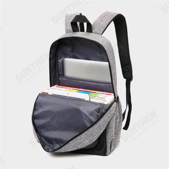 3 Pcs Backpack School Bag Laptop Bag Canvas Cross body Bags Camping Travel Handbag Pen Bag