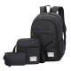 3 Pcs Backpack School Bag Laptop Bag Canvas Cross body Bags Camping Travel Handbag Pen Bag