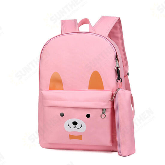 3 Pcs School Bag Sets Canvas Backpack Shoulder Bags Handbag Camping Travel Bag With Pencil Case