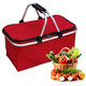 30L Waterproof Folding Picnic Lunch Bag Camping Insulated Bag Cooler Hamper Storage Basket Bag Box With Handle For Outdoor Picnic