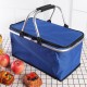 30L Waterproof Folding Picnic Lunch Bag Camping Insulated Bag Cooler Hamper Storage Basket Bag Box With Handle For Outdoor Picnic