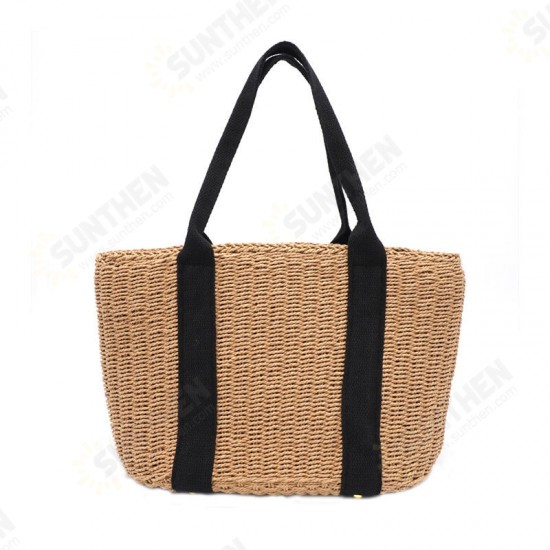 32 x 24cm Straw Bag Handbag Handmade Woven Beach Camping Travel Crossbody Bag 32 x 24cm Straw Bag Handbag Handmade Woven Beach Camping Travel Crossbody Bag