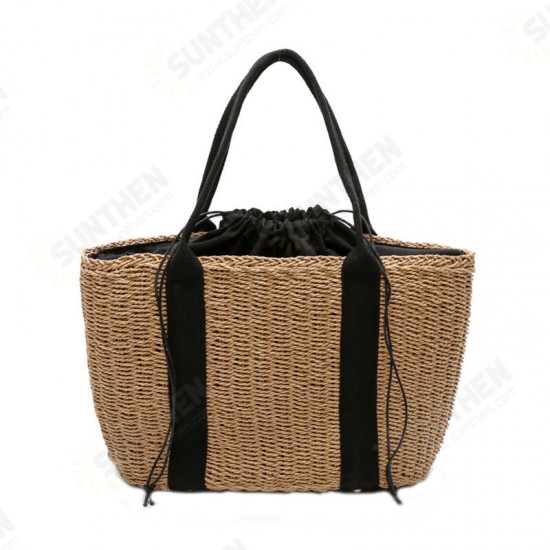 32 x 24cm Straw Bag Handbag Handmade Woven Beach Camping Travel Crossbody Bag