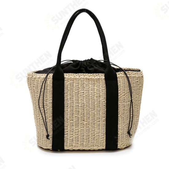 32 x 24cm Straw Bag Handbag Handmade Woven Beach Camping Travel Crossbody Bag