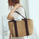 32 x 24cm Straw Bag Handbag Handmade Woven Beach Camping Travel Crossbody Bag 32 x 24cm Straw Bag Handbag Handmade Woven Beach Camping Travel Crossbody Bag