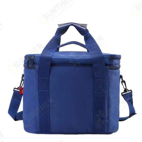 33x20x27cm Oxford Double layer Insulated Lunch Bag Large Capacity Travel Outdoor Picnic Tote Bag