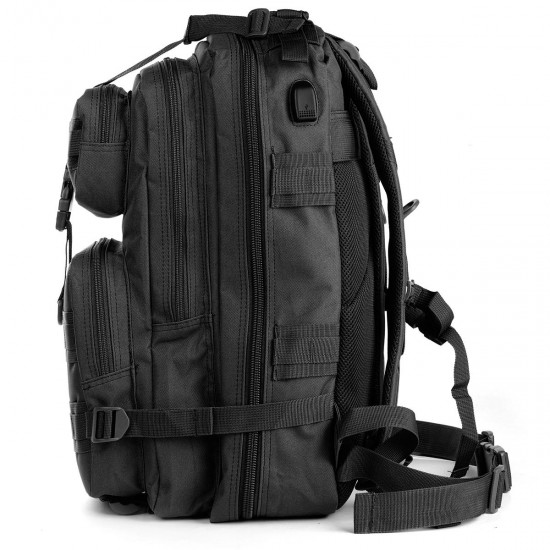 36L Outdoor Military Tactical Laptop USB Backpack Waterproof 900D Oxford Rucksack Camping Hiking