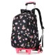 38L 6 Wheels Removable Luggage Trolley Backpack Rucksack Student School Bag Outdoor Travel