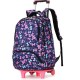 38L 6 Wheels Removable Luggage Trolley Backpack Rucksack Student School Bag Outdoor Travel