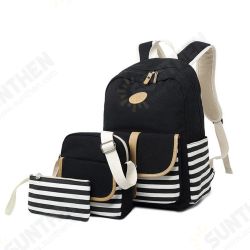 3Pcs/Set Canvas Backpack Rucksack School Bag Waterproof Shoulder Bag Outdoor Travel 3Pcs/Set Canvas Backpack Rucksack School Bag Waterproof Shoulder Bag Outdoor Travel