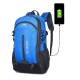 40L Climbing Nylon Backpack Waterproof USB Sports Travel Hiking Climbing Unisex Rucksack