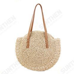 43 x 10 x 62cm Round Straw Beach Bag Woven Shoulder Bag Handbag 43 x 10 x 62cm Round Straw Beach Bag Woven Shoulder Bag Handbag