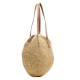 43 x 10 x 62cm Round Straw Beach Bag Woven Shoulder Bag Handbag