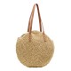 43 x 10 x 62cm Round Straw Beach Bag Woven Shoulder Bag Handbag