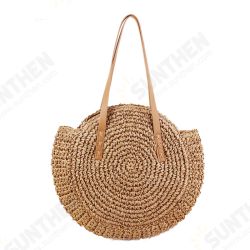 43 x 10 x 62cm Round Straw Beach Bag Woven Shoulder Bag Handbag 43 x 10 x 62cm Round Straw Beach Bag Woven Shoulder Bag Handbag