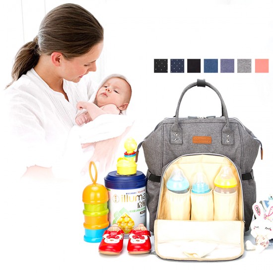 4Pcs Mummy Nappy Diaper Bag Set Nappy Diaper With Nursing Feeding Bottle Pouch Baby Car Hook