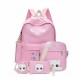 5Pcs/set Canvas Backpack Cat Large Capacity School Bags Camping Multi-function Travel Bag