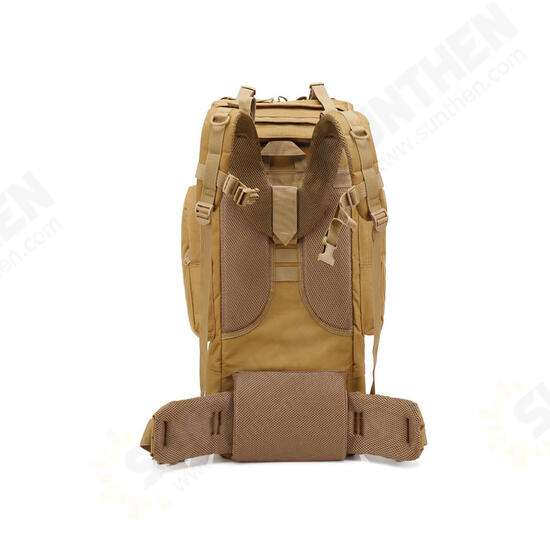 65L Outdoor Tactical Molle Backpack Rucksack Waterproof 900D Nylon Shoulder Bag Camping Hiking Trekking