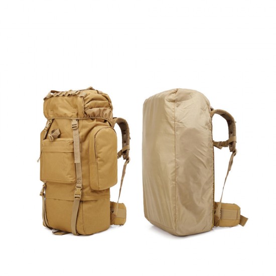 65L Outdoor Tactical Molle Backpack Rucksack Waterproof 900D Nylon Shoulder Bag Camping Hiking Trekking