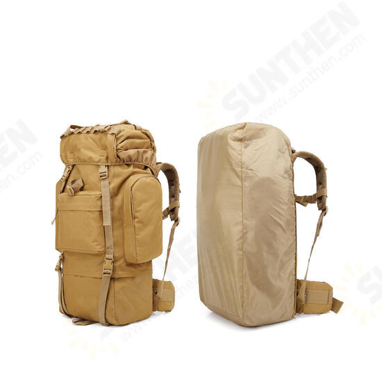 65L Outdoor Tactical Molle Backpack Rucksack Waterproof 900D Nylon Shoulder Bag Camping Hiking Trekking