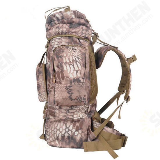 65L Tactical Trekking Backpack Rucksack Camo Shoulder Bag For Camping Hiking 65L Tactical Trekking Backpack Rucksack Camo Shoulder Bag For Camping Hiking
