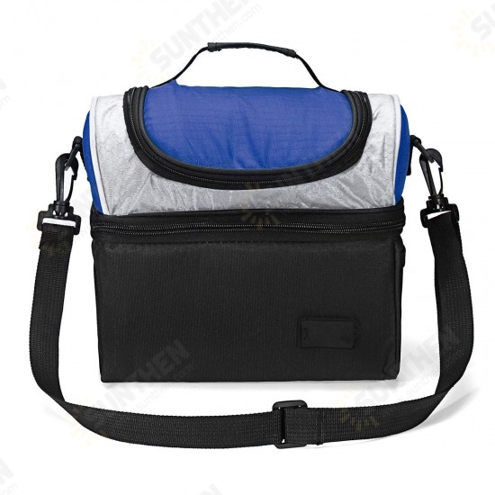 6.7L Picnic Bag Waterproof Lunch Shoulder Bag Portable Dual Compartment Camping Thermal Bag Ice Pack 6.7L Picnic Bag Waterproof Lunch Shoulder Bag Portable Dual Compartment Camping Thermal Bag Ice Pack