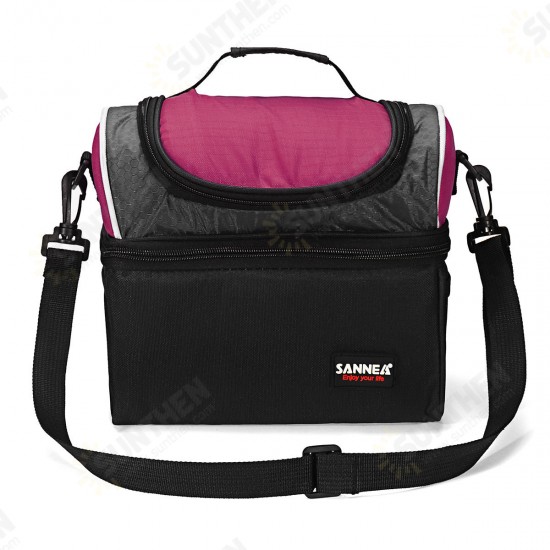 6.7L Picnic Bag Waterproof Lunch Shoulder Bag Portable Dual Compartment Camping Thermal Bag Ice Pack 6.7L Picnic Bag Waterproof Lunch Shoulder Bag Portable Dual Compartment Camping Thermal Bag Ice Pack