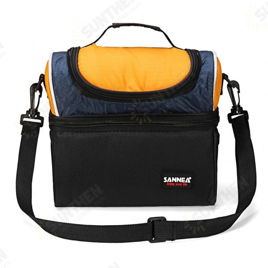6.7L Picnic Bag Waterproof Lunch Shoulder Bag Portable Dual Compartment Camping Thermal Bag Ice Pack 6.7L Picnic Bag Waterproof Lunch Shoulder Bag Portable Dual Compartment Camping Thermal Bag Ice Pack