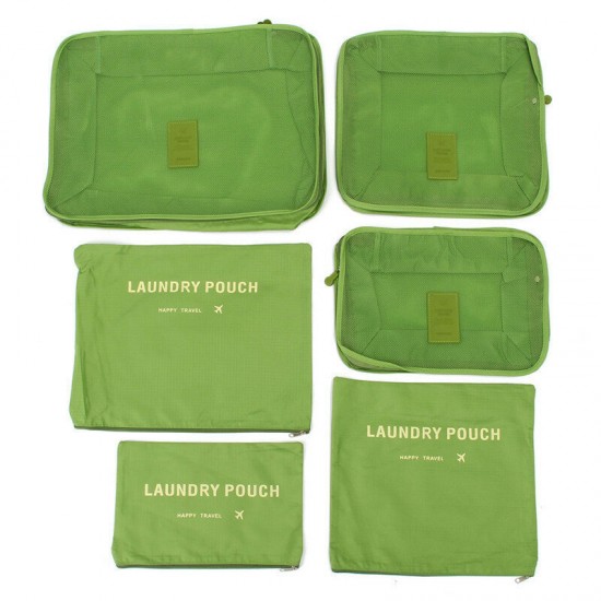6PCS Storage Bag Extra Large Thick Waterproof Clothes and Cosmetics Storage Bag Outdoor Travel and Business Organizer