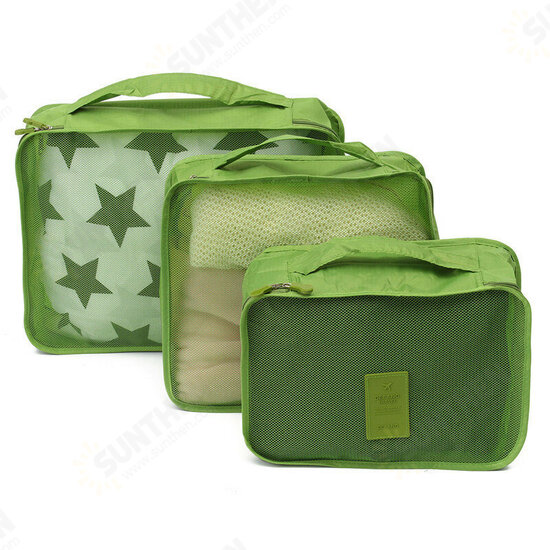 6PCS Storage Bag Extra Large Thick Waterproof Clothes and Cosmetics Storage Bag Outdoor Travel and Business Organizer