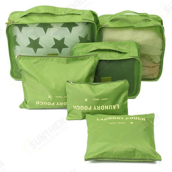 6PCS Storage Bag Extra Large Thick Waterproof Clothes and Cosmetics Storage Bag Outdoor Travel and Business Organizer