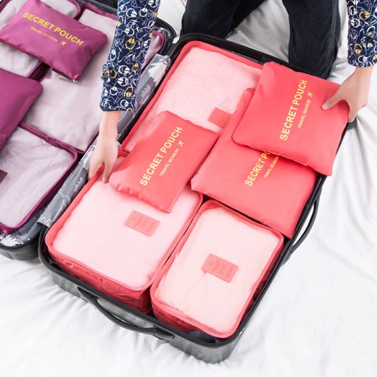 6Pcs Waterproof Clothes Storage Bag Outdoor Travel Bag Luggage Bag Packing Bag