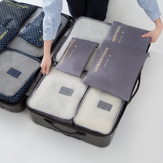 6Pcs Waterproof Clothes Storage Bag Outdoor Travel Bag Luggage Bag Packing Bag