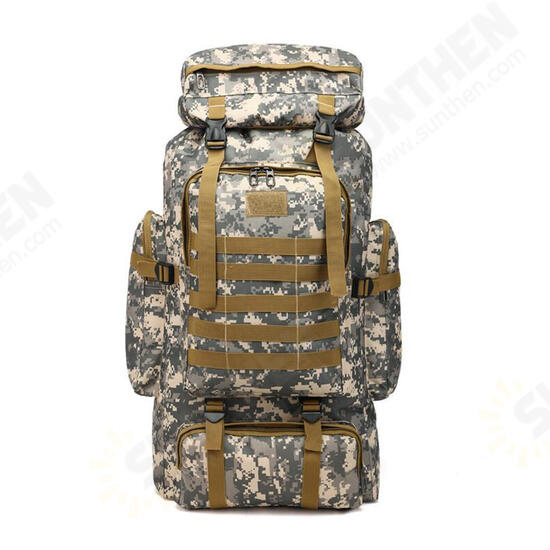 80L Molle Tactical Bag Outdoor Traveling Camping Hiking Military Rucksacks Backpack Camouflage Bag