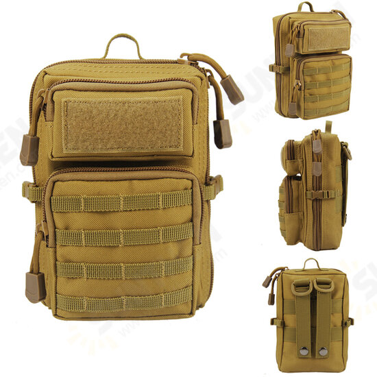 8inch 3P Molle Tactical Outdoor Sports Waist Bag Accessory Kit with Shoulder Strap Mini Phone Pockets Molle Module Package 8inch 3P Molle Tactical Outdoor Sports Waist Bag Accessory Kit with Shoulder Strap Mini Phone Pockets Molle Module Package